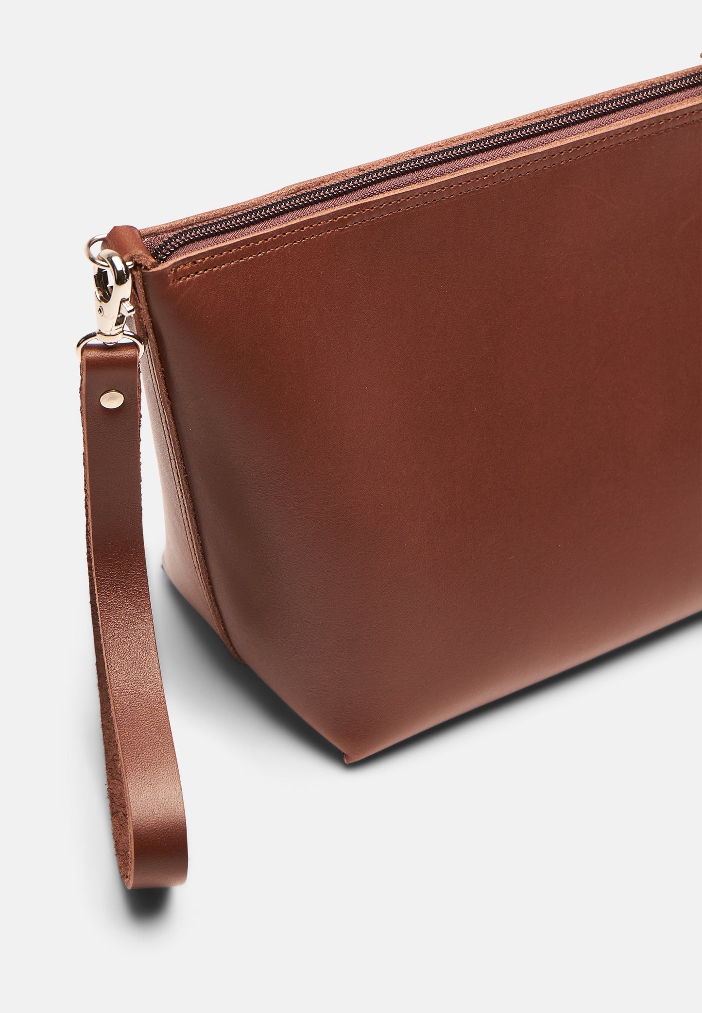 Aurlandskoen Toalettveske Oak - åpen med glidelås