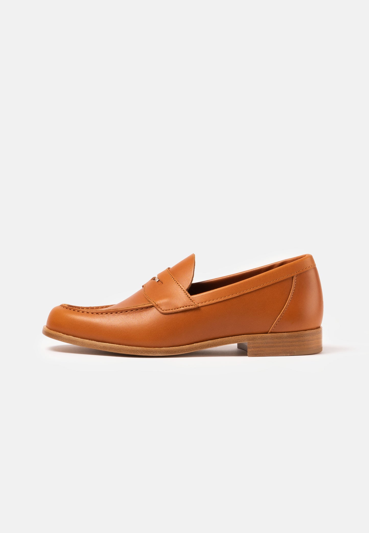 Aurlandskoen Buxton Nappa Naturell - premium pennyloafer i nappa lær