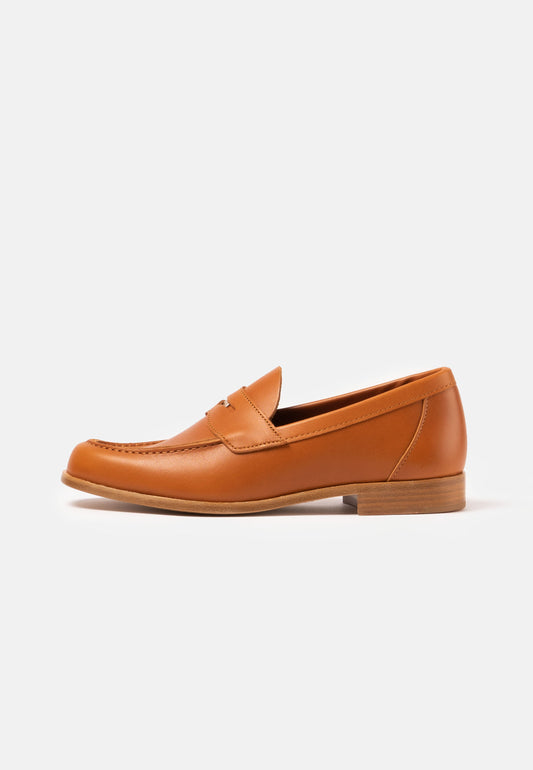 Aurlandskoen Buxton Nappa Naturell - premium pennyloafer i nappa lær