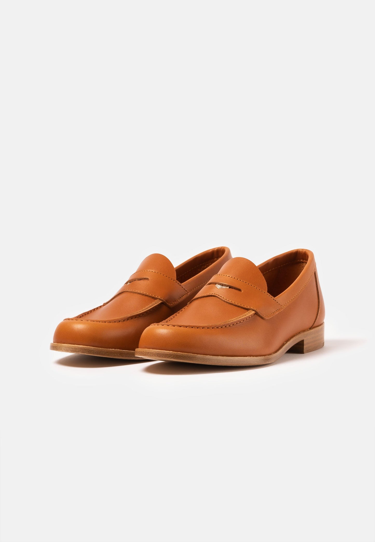 Aurlandskoen Buxton Nappa Naturell - premium pennyloafer i nappa lær