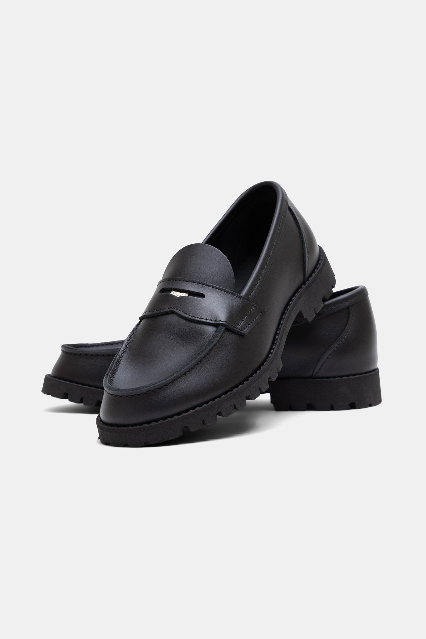 Aurlandskoen Wangen Svart Grov Såle - detalj grov gummisåle