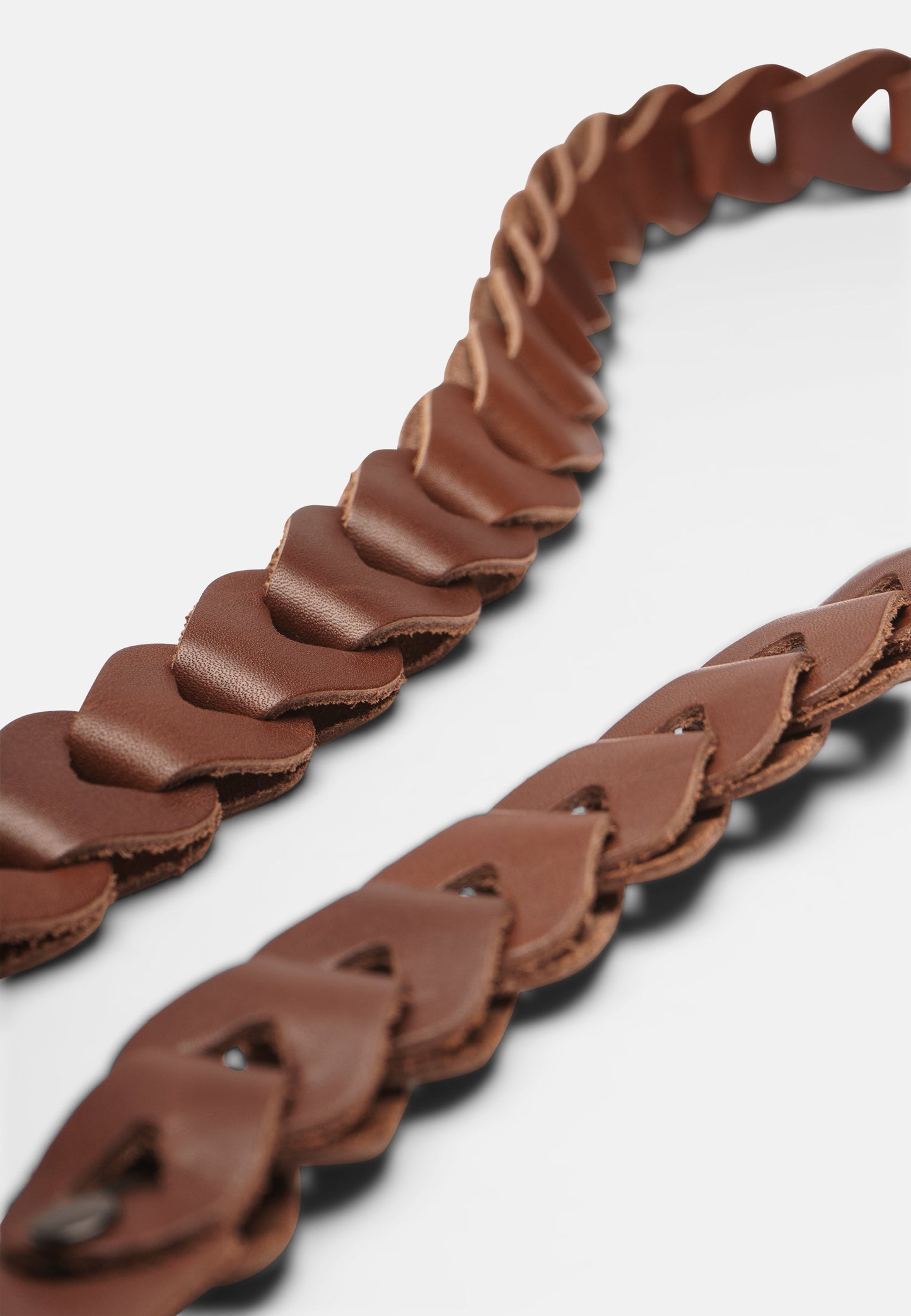 Flettet Aurlandsbelte Oak - detalj spenne og lær