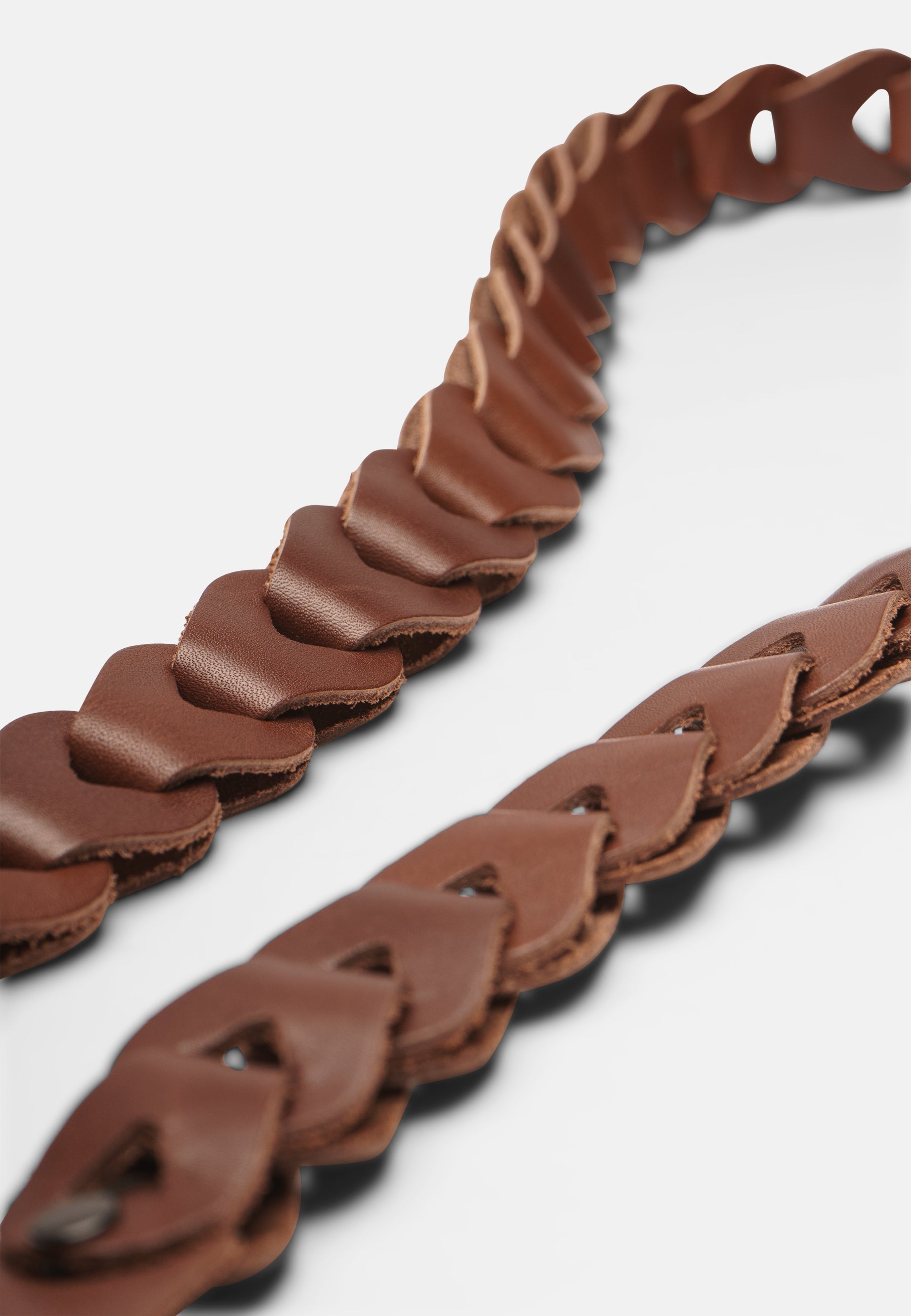 Flettet Aurlandsbelte Oak - detalj spenne og lær