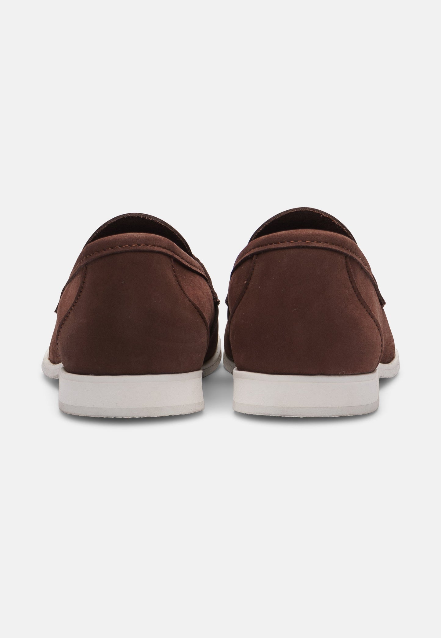 Aurlandskoen Wangen Kastanje Nubuck - sporty pennyloafer i kastanjefarget nubuck