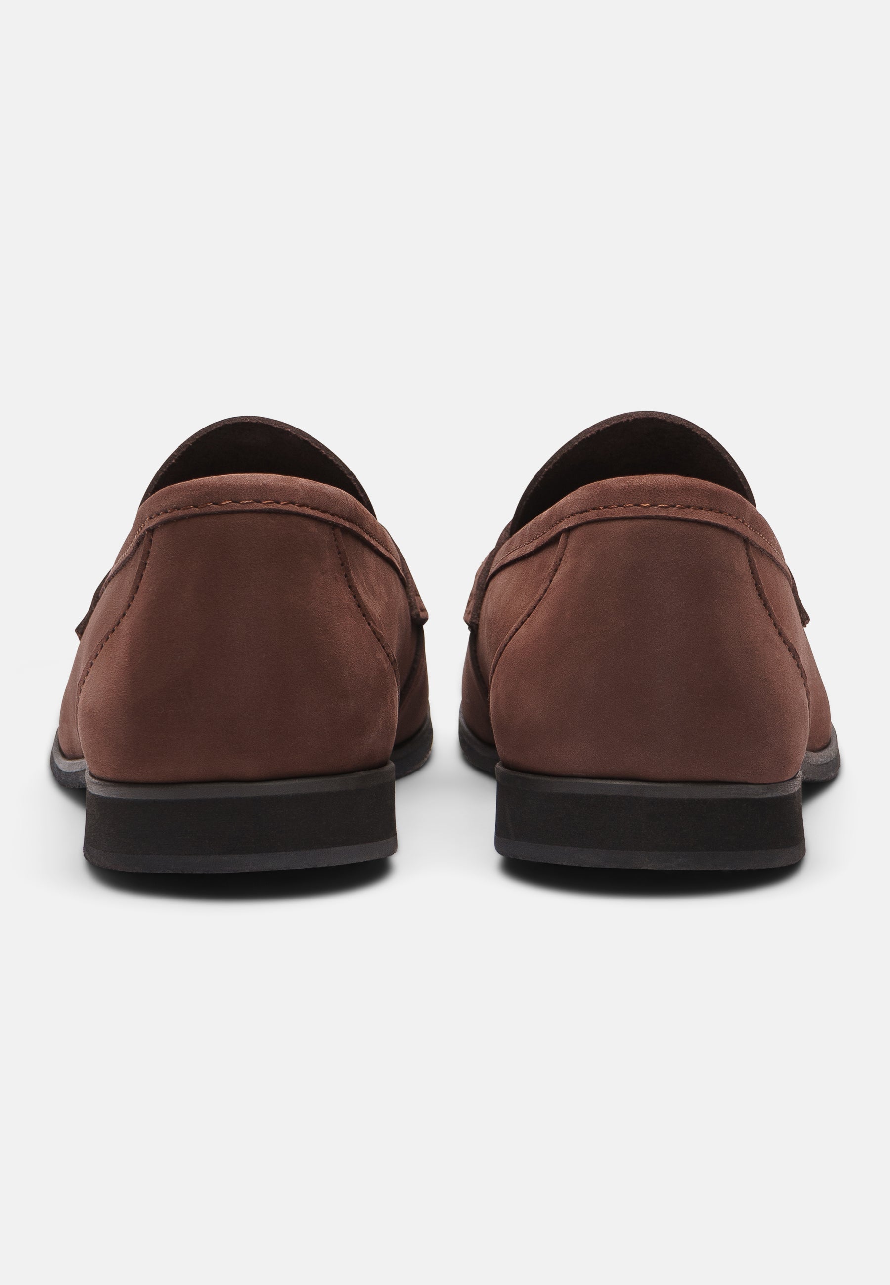 Aurlandskoen Wangen Kastanje Nubuck - sporty pennyloafer i kastanjefarget nubuck