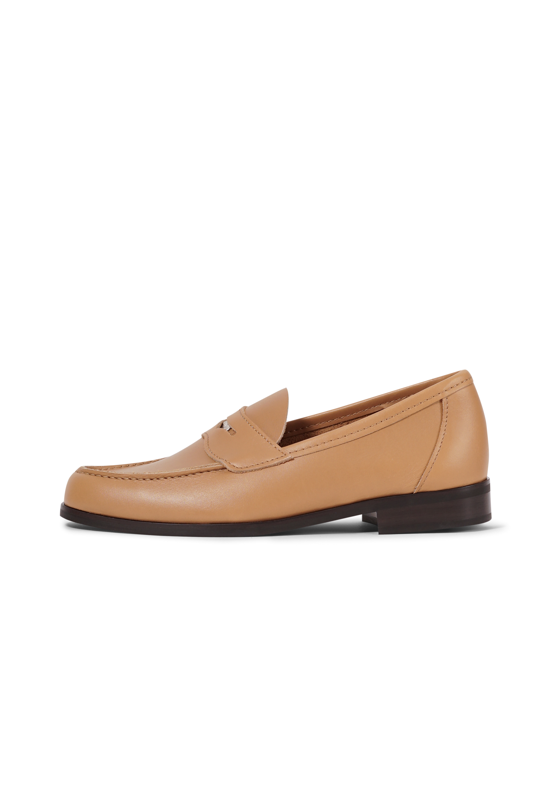 Aurlandskoen Buxton Nappa Caffè Latte - premium pennyloafer i nappa lær