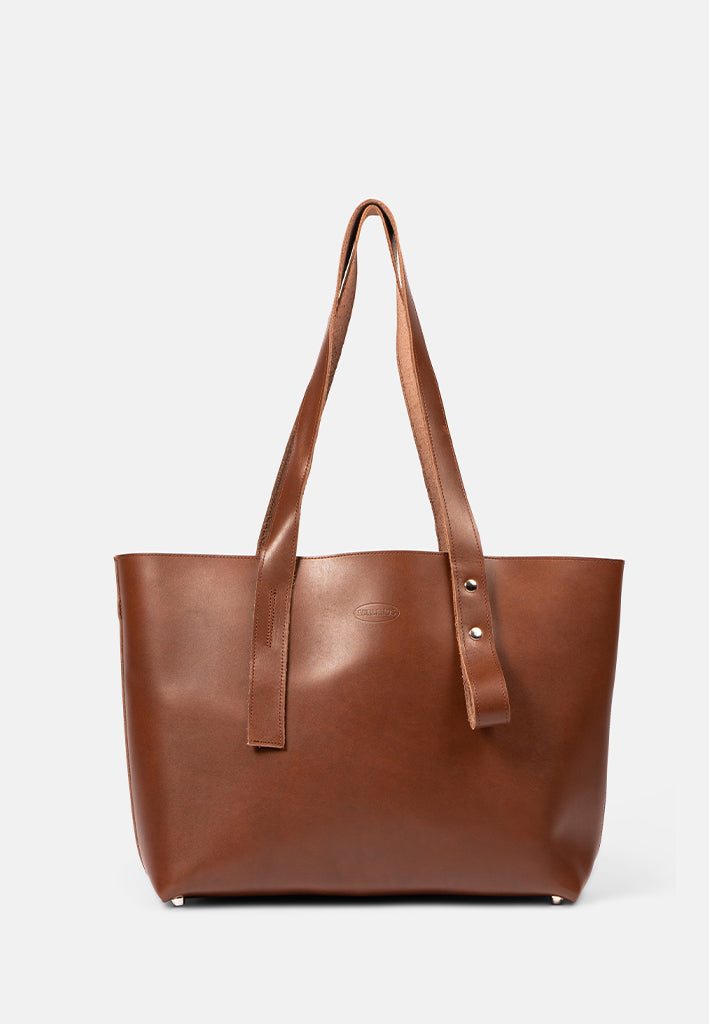 Aurlandskoen Fjell Tote Bag Oak - håndlaget skinnveske