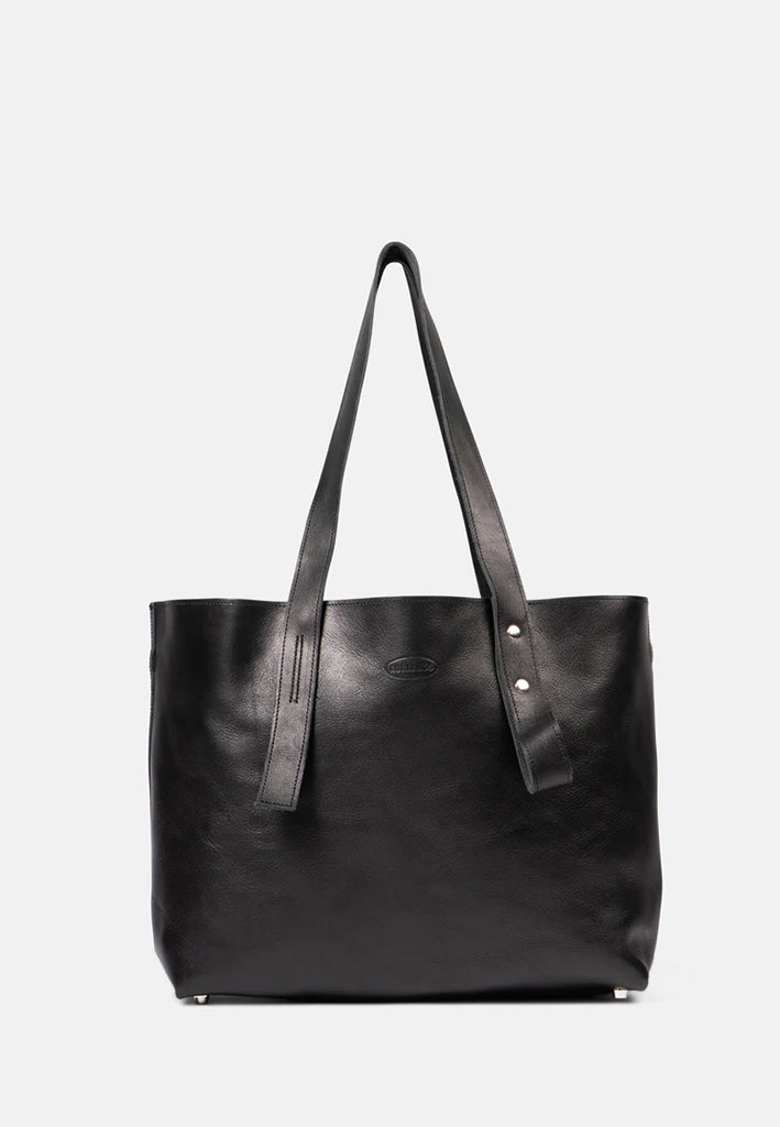Aurlandskoen Fjell Tote Bag Svart - håndlaget skinnveske