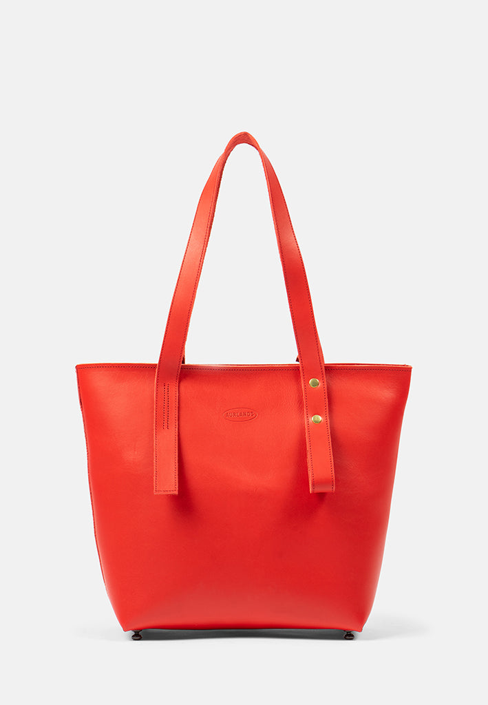 Fjord Tote Bag Rød - håndlaget veske fra Aurlandskoen