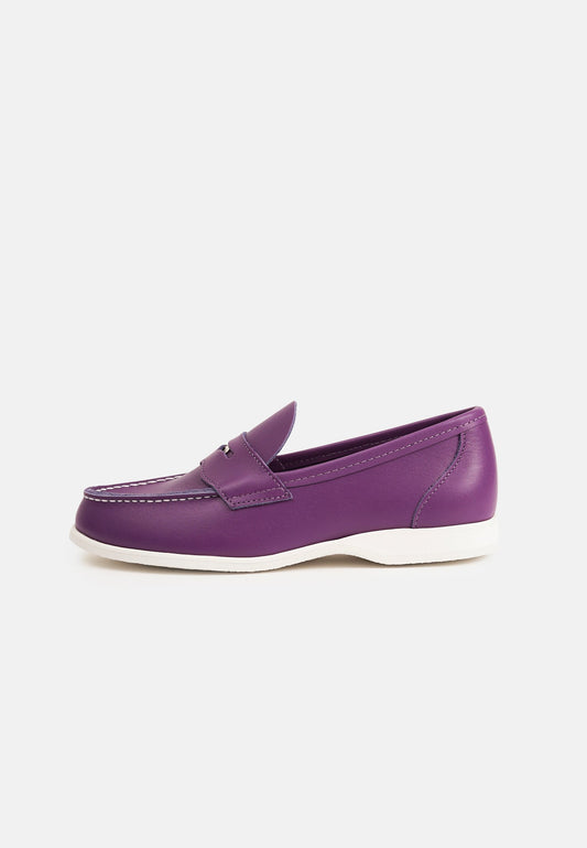 Aurlandskoen Wangen Lilla - sporty pennyloafer i lilla