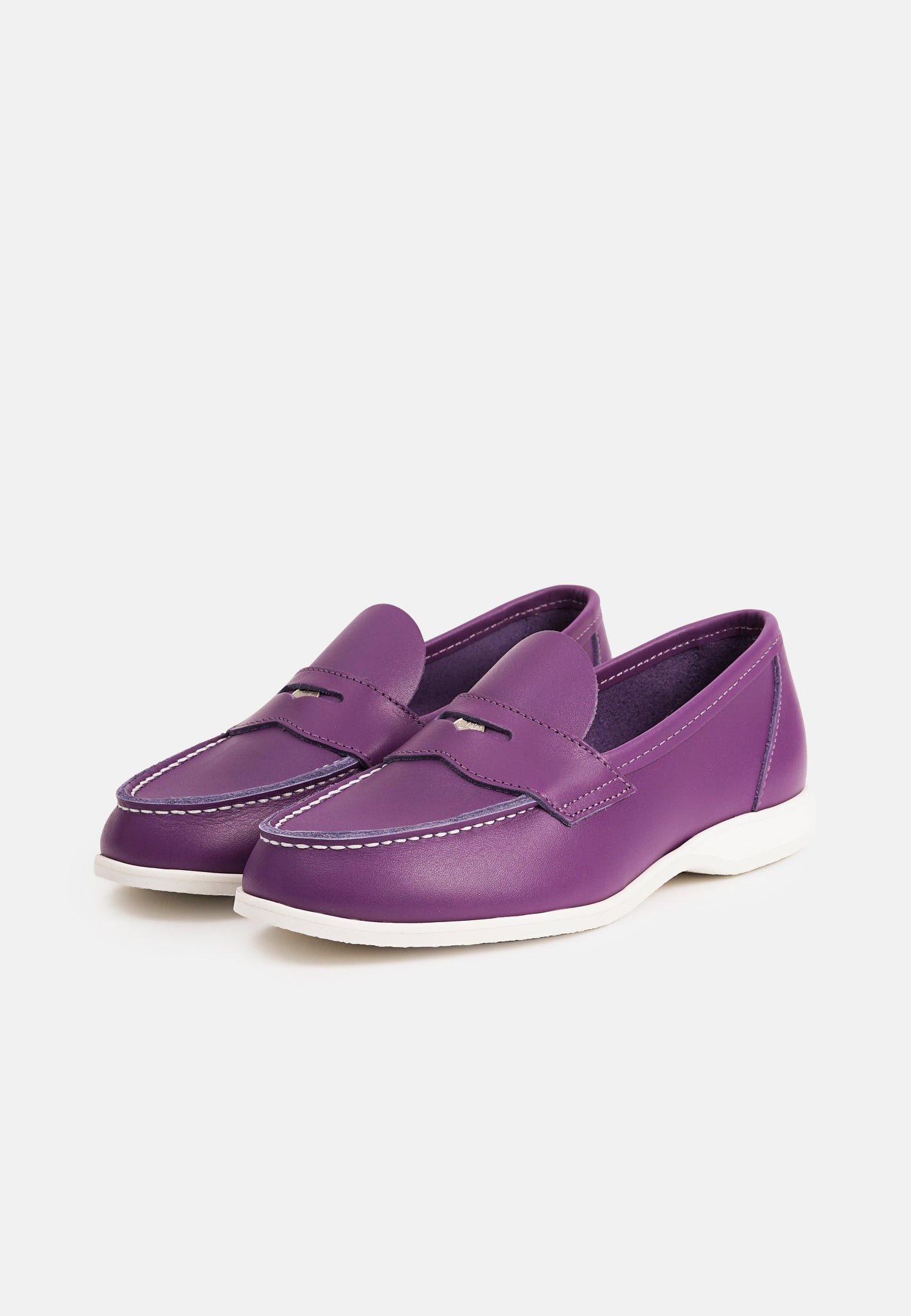 Aurlandskoen Wangen Lilla - sporty pennyloafer i lilla