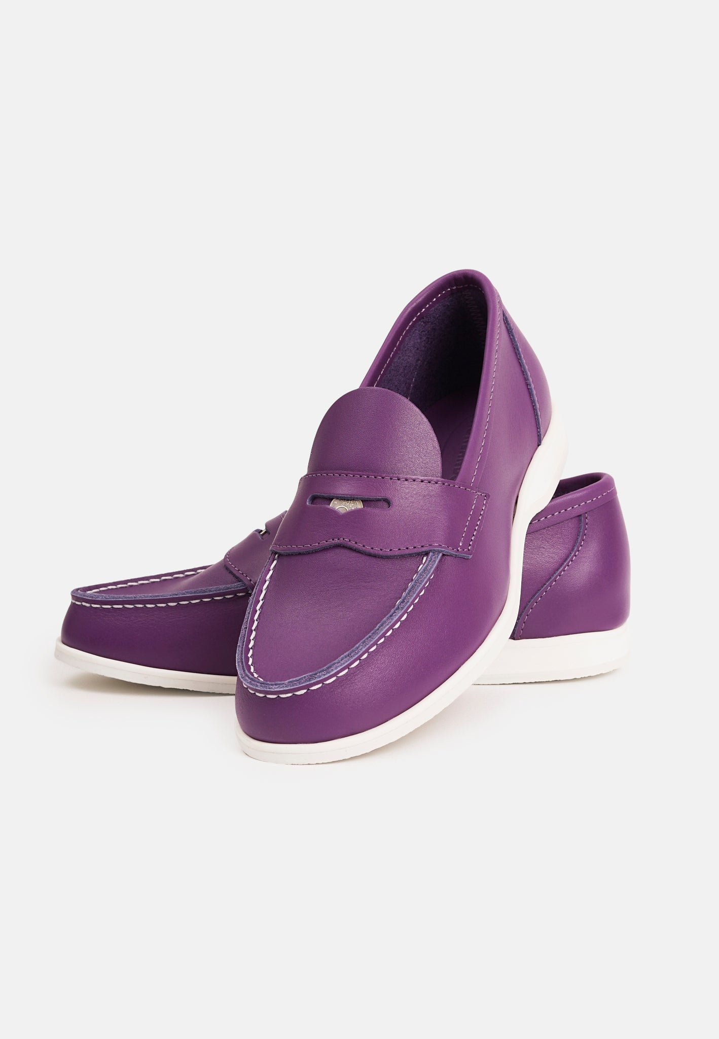 Aurlandskoen Wangen Lilla - sporty pennyloafer i lilla