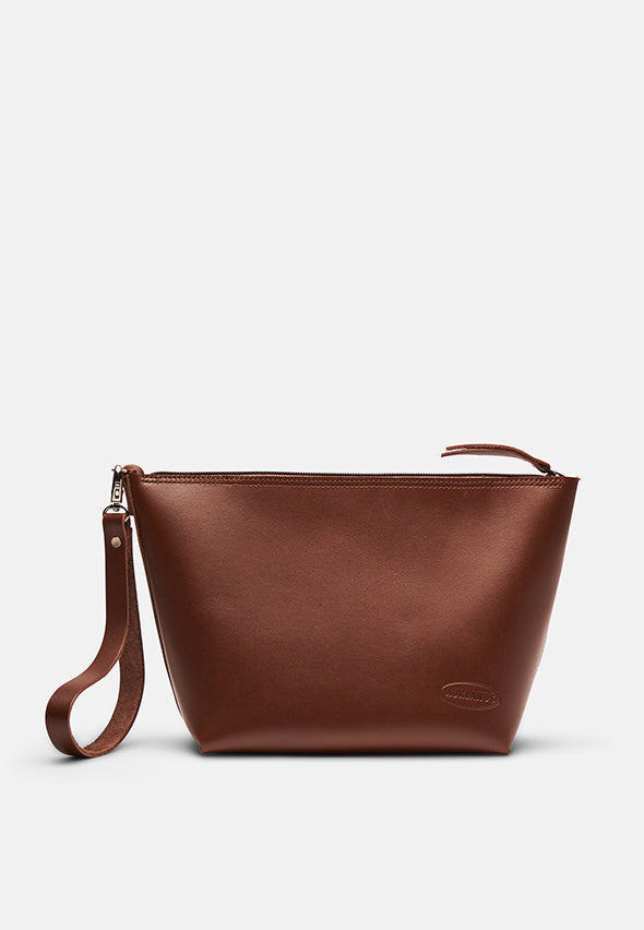 Aurlandskoen Toalettveske Oak - håndlaget i kvalitetslær